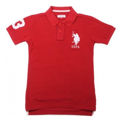 Us Polo Kids T- Shirt For Boys (Red, Pack Of 1)