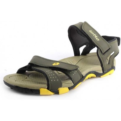 Men Olive Yellow Sandals