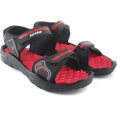 Men Black/Red Sports Sandals